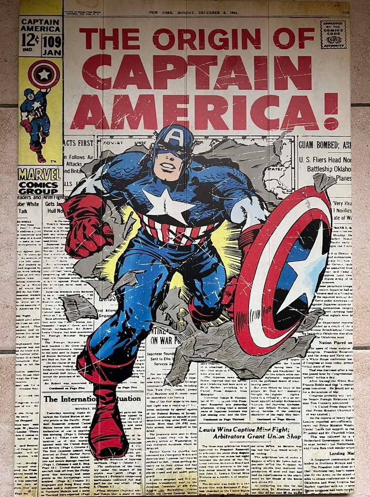 Captain america kader, Boeken, Strips | Comics, Zo goed als nieuw, Ophalen of Verzenden