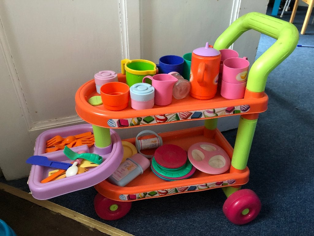 dinette et accessoires, Enlèvement, Utilisé, Plastique, Jouer à la cuisine