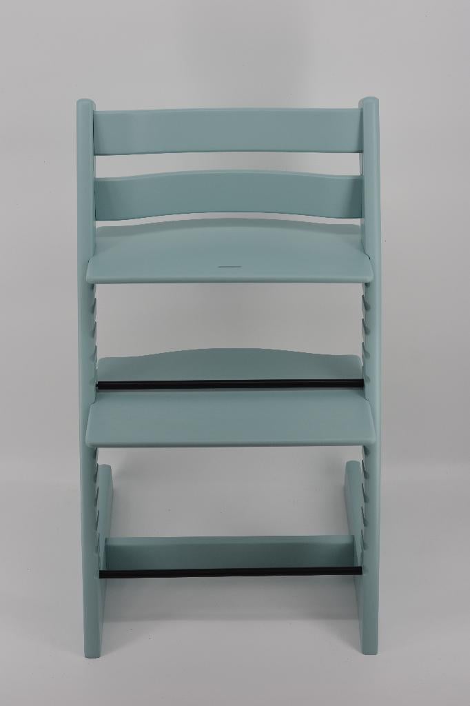 Stokke Tripp Trapp Aqua Blue — Modèle reconditionné, Envoi, Comme neuf, Chaise évolutive, Ceinture(s)