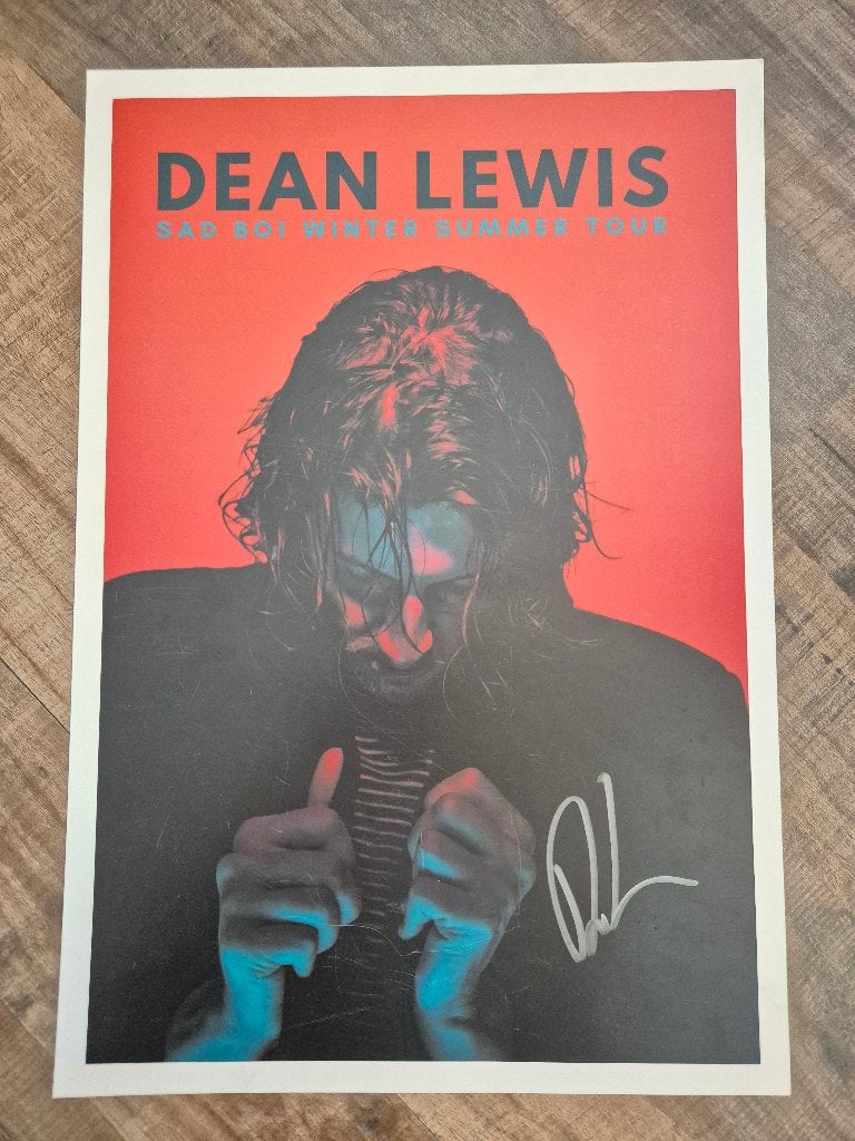 Gesigneerde poster Dean Lewis, Verzamelen, Ophalen, Zo goed als nieuw, A1 t/m A3