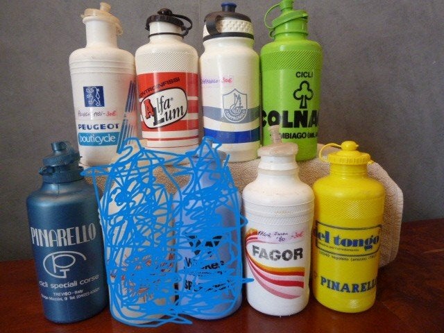 Vintage bidons Campagnolo, Pinarello, Peugeot, Colnago, Once, Sport en Fitness, Wielrennen, Gebruikt, Overige typen, Ophalen of Verzenden