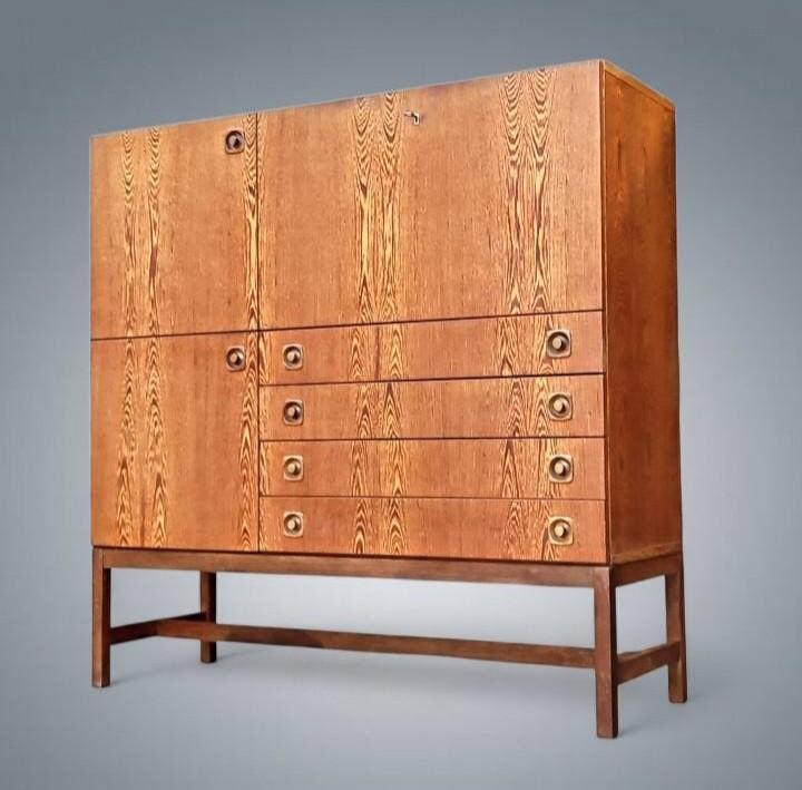 Sideboard Vintage Highboard Bar V-form 1960's, Antiquités & Art, Enlèvement