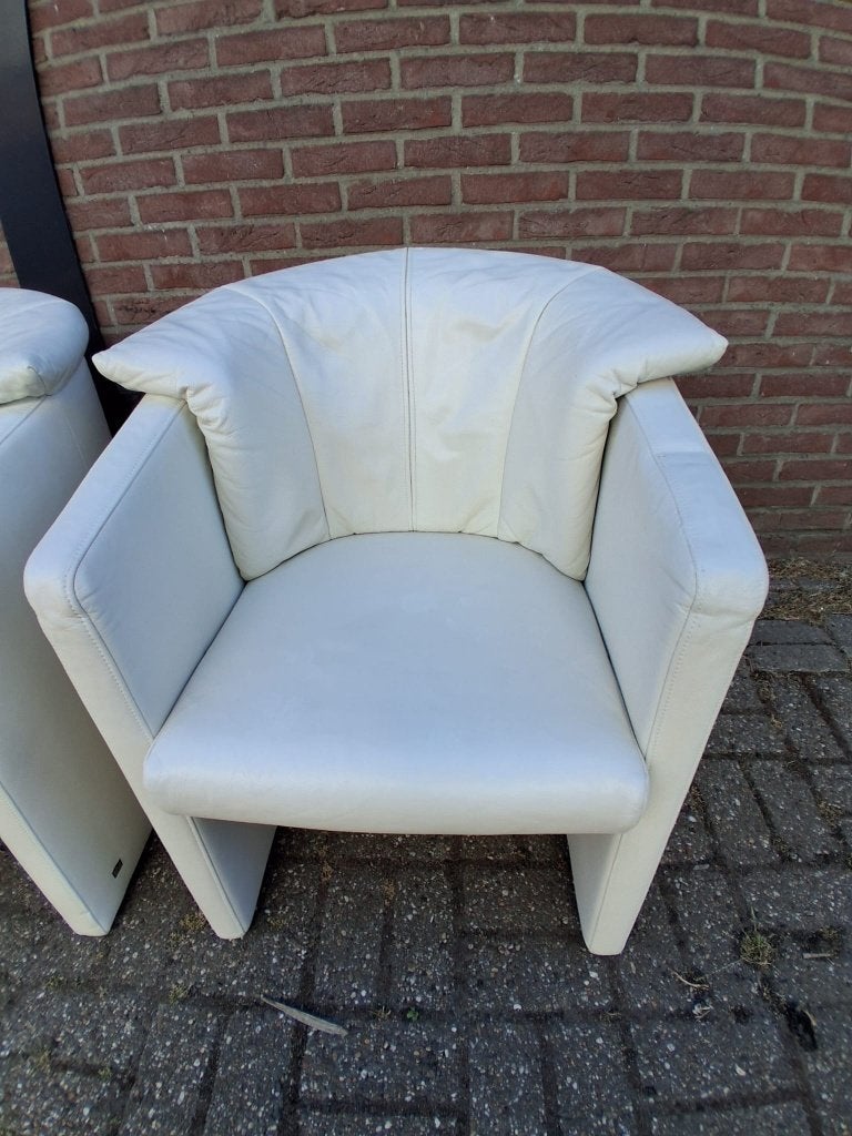 Rolf Benz eetkamerstoel 4 x, Ophalen, Gebruikt, Overige kleuren, Leer