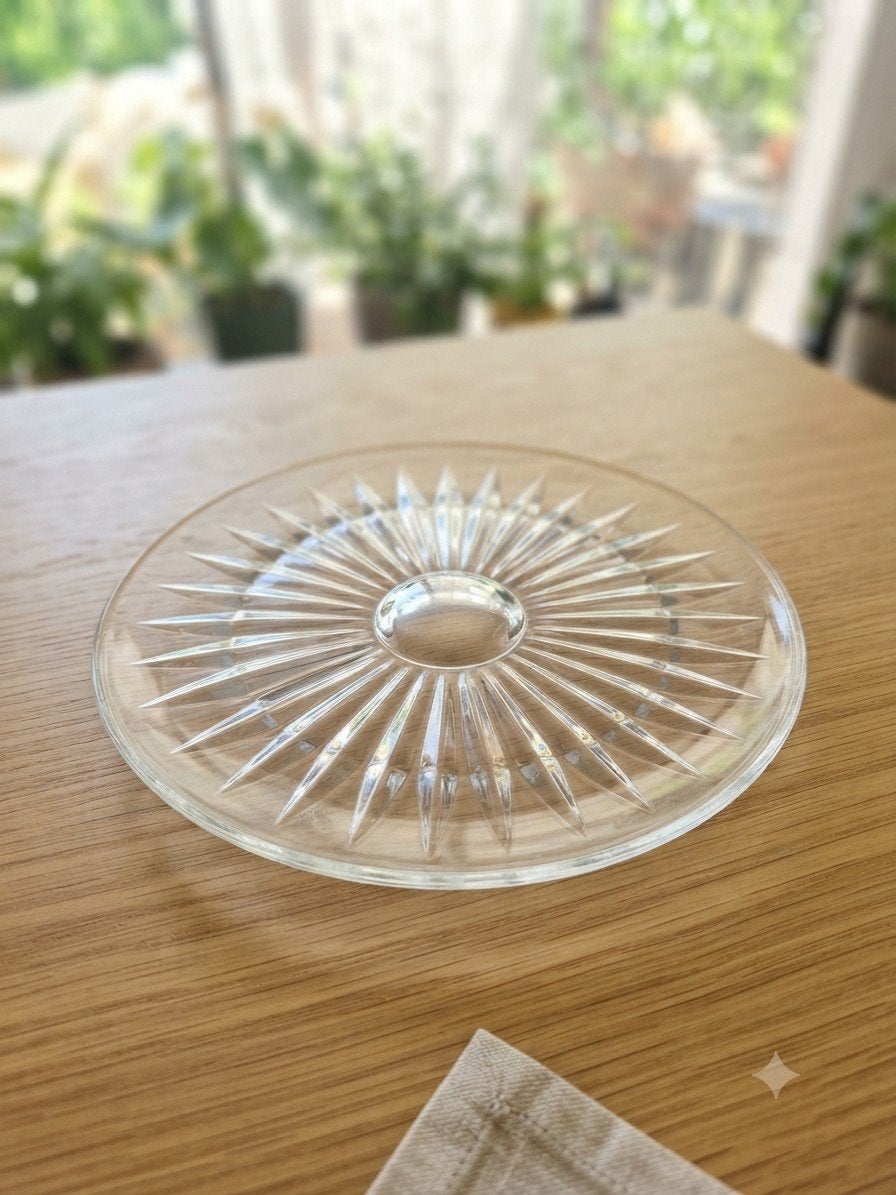 Lot de 11 assiettes à dessert en cristal Val Saint Lambert, Enlèvement ou Envoi