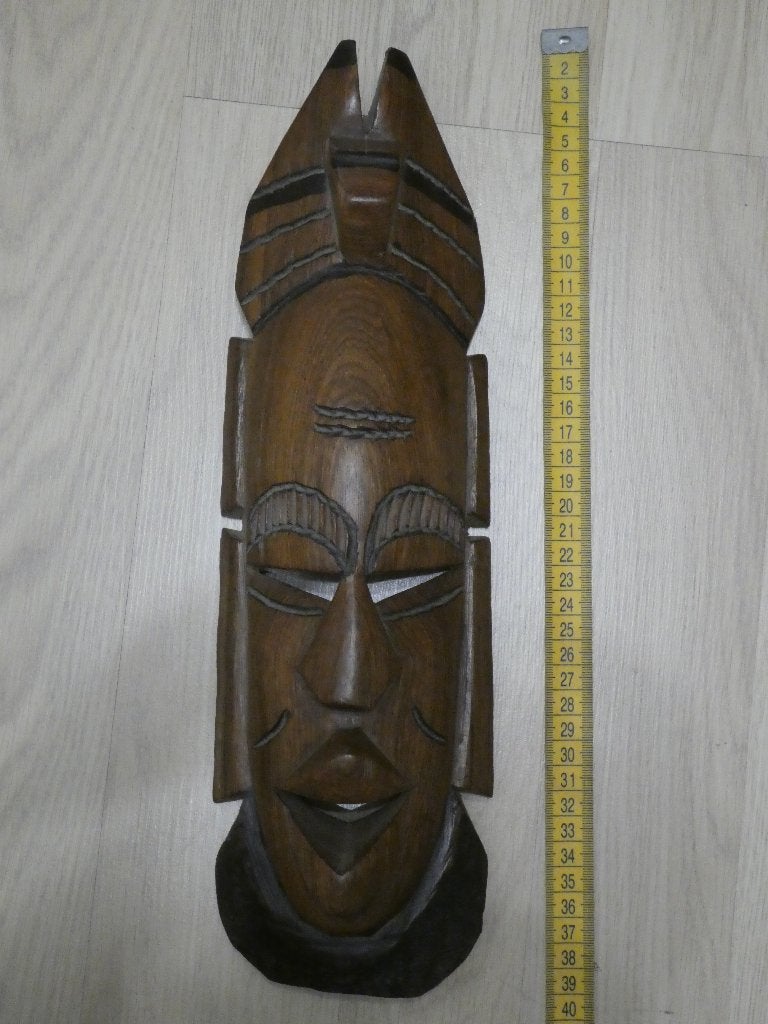 Afrikaans Houten Masker Handgesneden (5), Antiek en Kunst, Kunst | Beelden en Houtsnijwerken, Ophalen, Masker, Handgemaakt, Hout