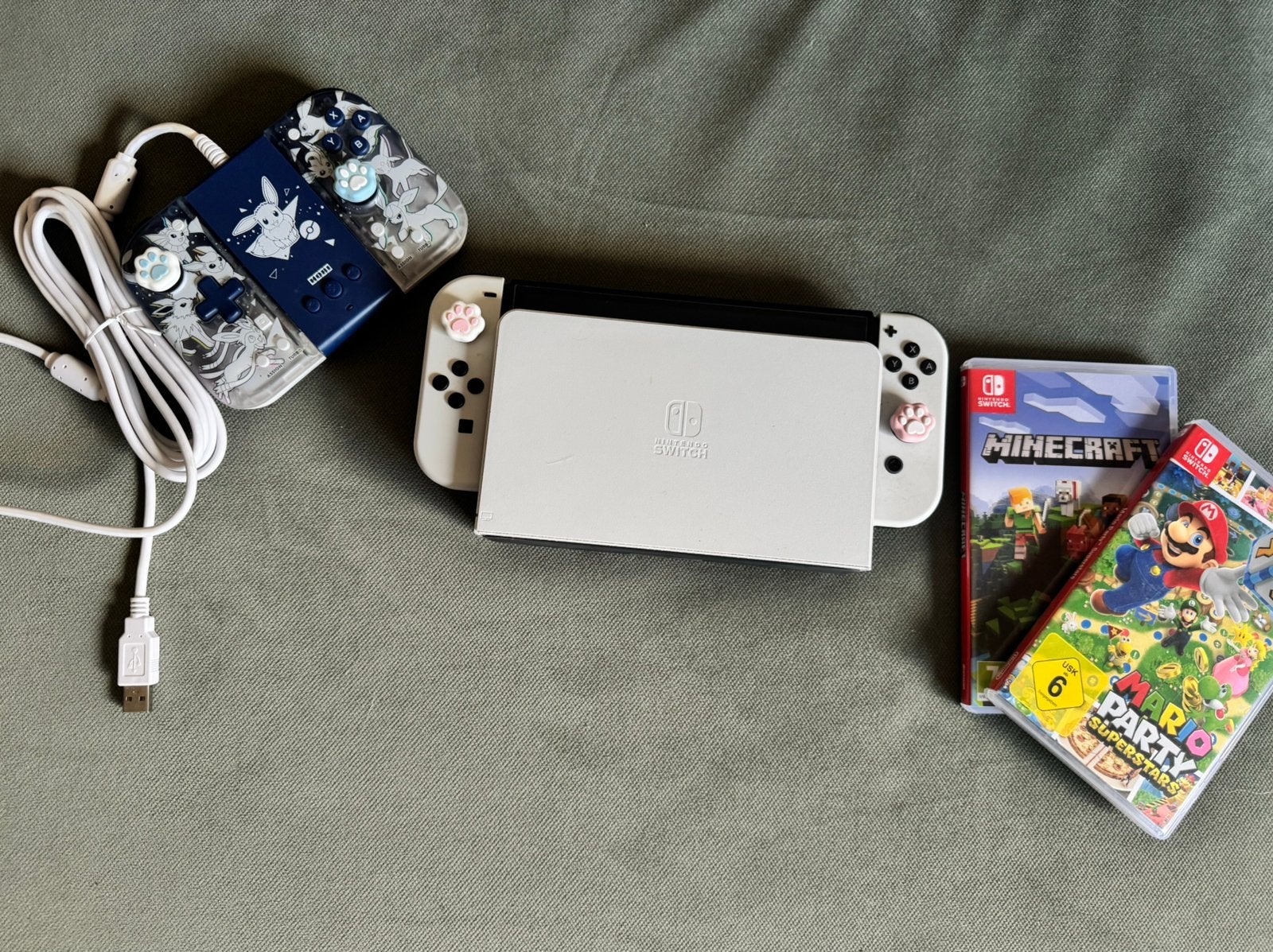 Nintendo Switch Oled blanc, Enlèvement, Comme neuf, Blanc, Avec jeux