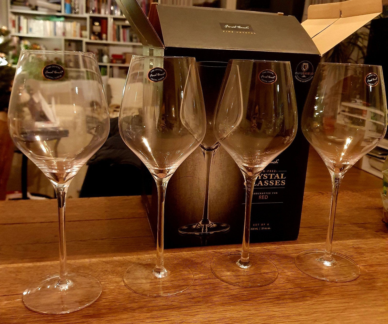 4 verres à vin rouge NEUF - en crystal, sans plomb, Enlèvement, Neuf, Verres et Verres à shot