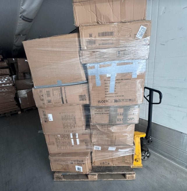 Lot de 2 000 palettes retour, vêtements, palettes  gros, Divers, Lots de brocante, Neuf, Enlèvement