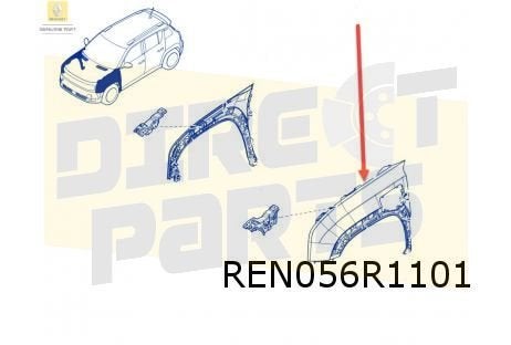 Renault R4 EV (6/25-) Voorscherm Links Origineel! 631019417R, Neuf, Renault, -, -