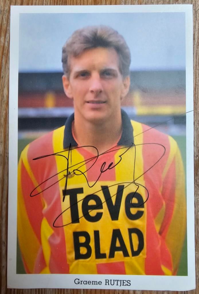 1989 Graeme Rutjes KV Mechelen Spelerskaart handgesigneerd!, Verzenden, Zo goed als nieuw, Spelerskaart