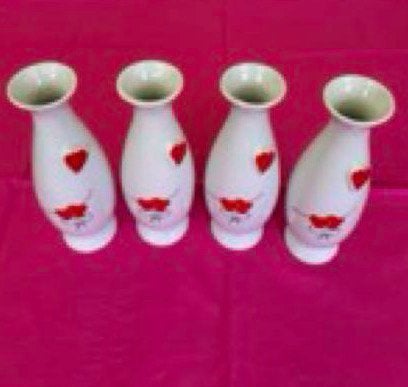 Lot de 4 Bud Vases - Soliflore - Ceramic, Enlèvement, Utilisé