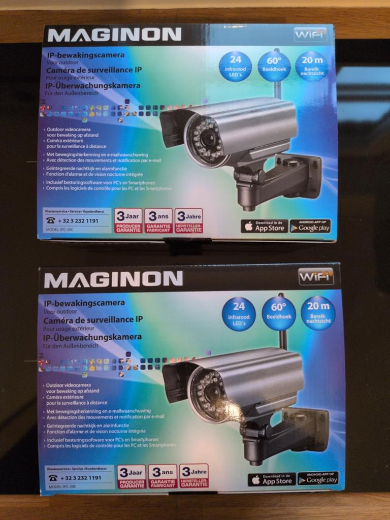2x Maginon Caméra de surveillance IP extérieure IPC-20C, TV, Hi-fi & Vidéo, Caméras de surveillance, Neuf, Caméra extérieure