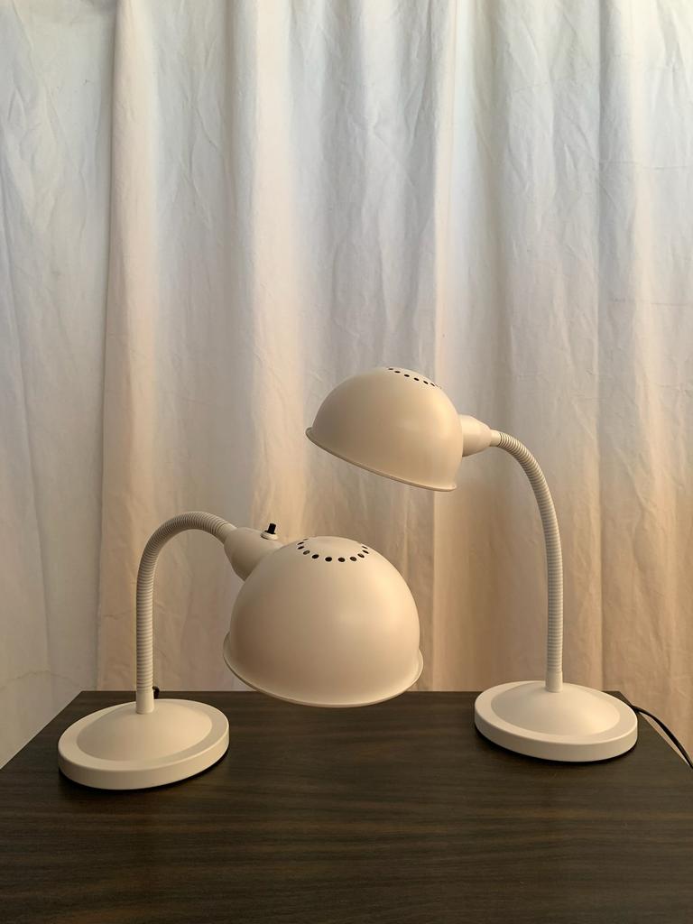 Paar vintage lampen, Huis en Inrichting, Lampen | Tafellampen, Zo goed als nieuw, Metaal, Ophalen of Verzenden