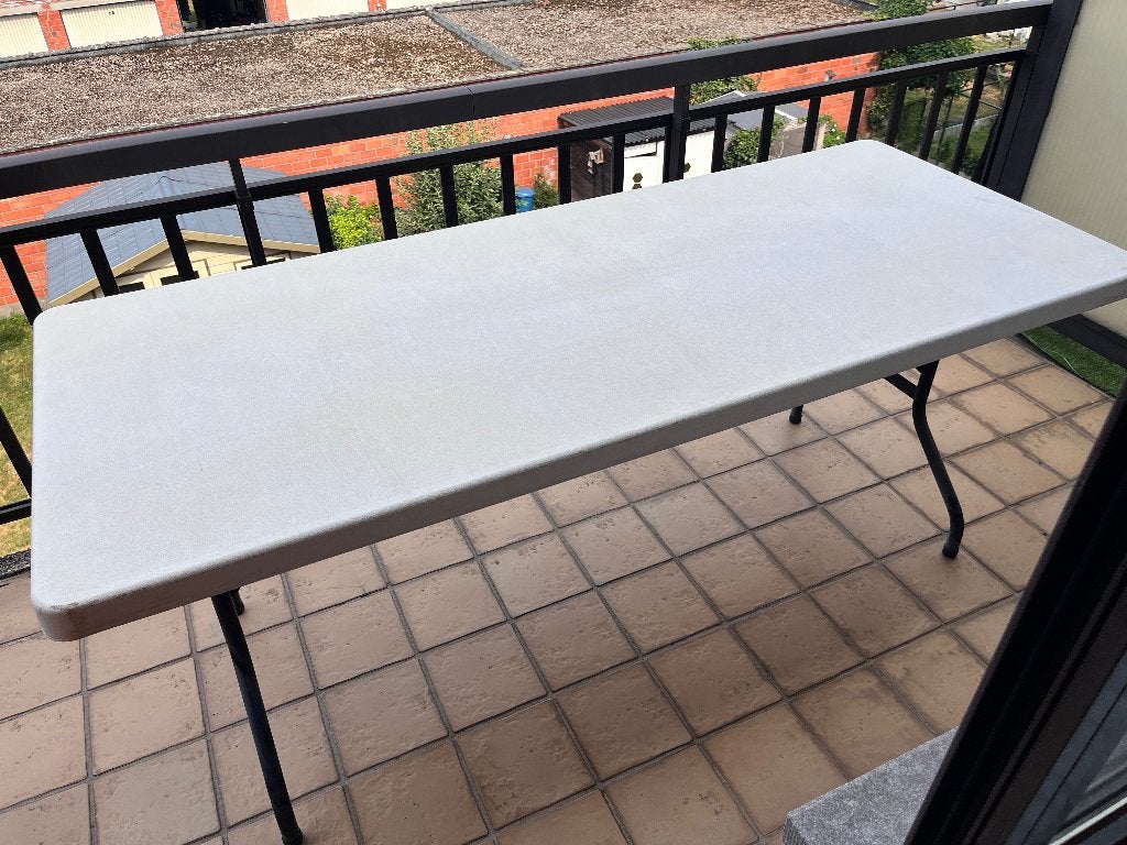 Inklapbare tafel, Tuin en Terras, Tuintafels, Ophalen, Gebruikt, Rechthoekig, Kunststof