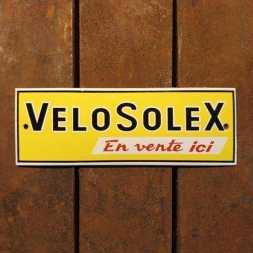 Plaque Emaille Reclamebord SOLEX Bromfiets Velosolex Vintage, Verzamelen, Merken en Reclamevoorwerpen, Verzenden, Gebruikt, Reclamebord