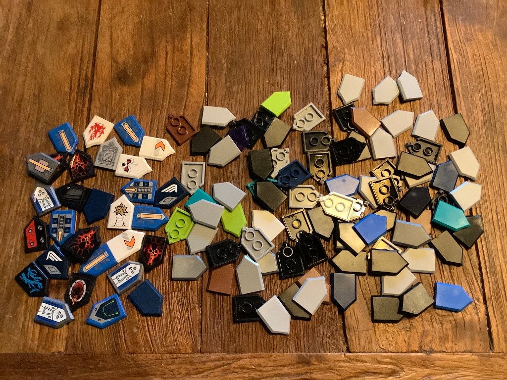 Lego tegel/shild pentagonal 114 stuks / 86-80, Enlèvement ou Envoi, Comme neuf, Briques en vrac, Lego