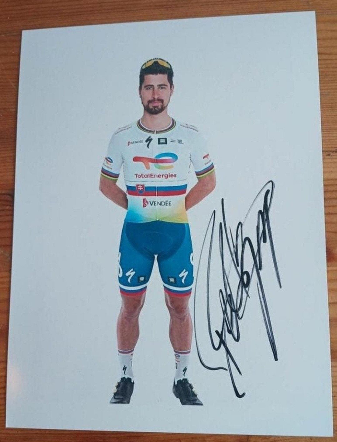 Gesigneerde foto van Peter Sagan., Envoi