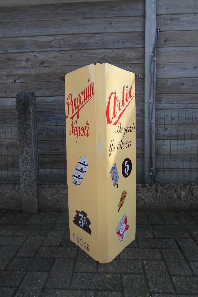 zeldzaam emaille hoekbord van Artic ijs, Verzamelen, Ophalen, Zo goed als nieuw, Reclamebord