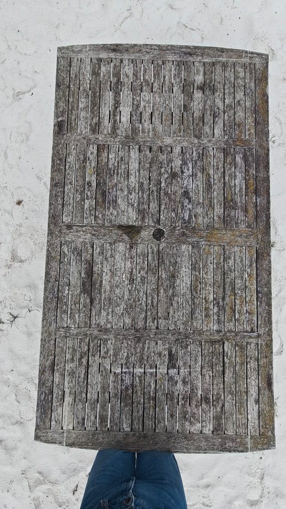 Houten tafel (tuintafel), Ophalen, Gebruikt, Rechthoekig, Hout