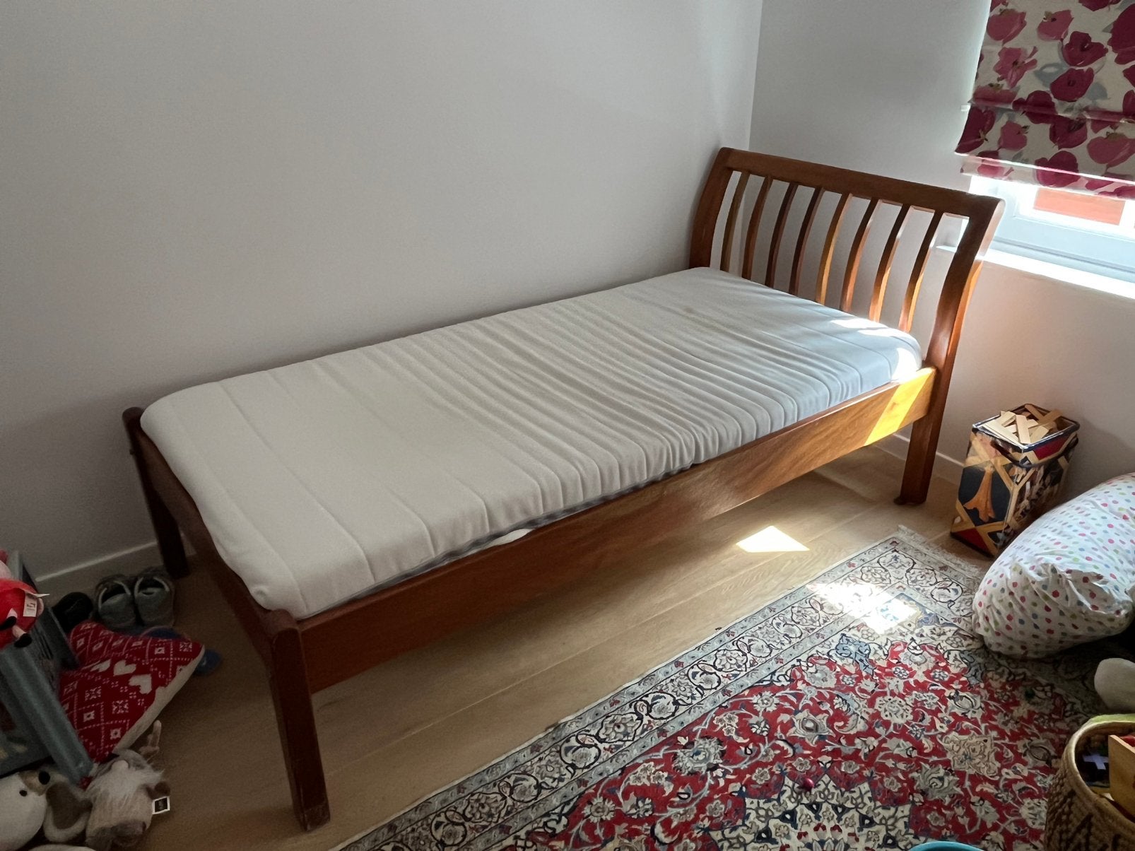 Lit en bois massif 1 personne, Maison & Meubles, 90 cm, Une personne, Brun, Enlèvement