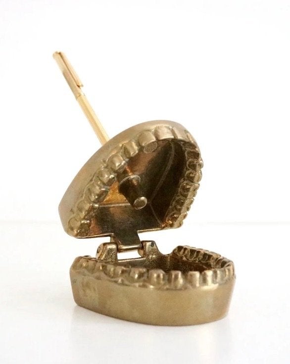 Vintage messing RARE penholder, Antiek en Kunst, Antiek | Brons en Koper, Ophalen of Verzenden, Koper