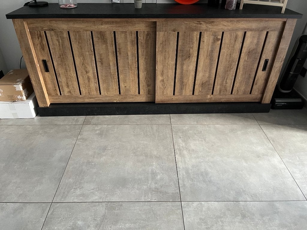 Buffet bas - parfait état, Ophalen, Eikenhout, Zo goed als nieuw, 200 cm of meer