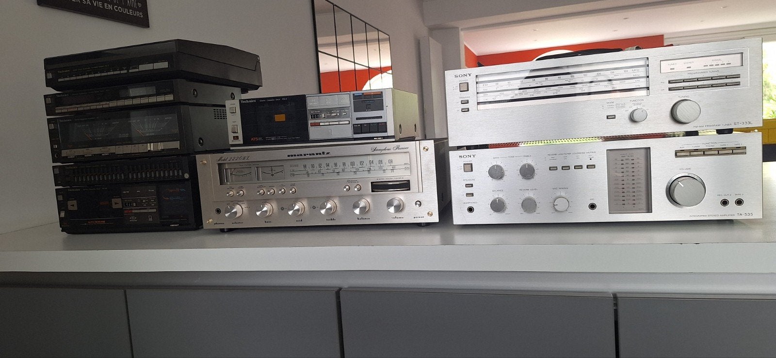 Lot de chaine hifi technics, marantz, sony, Enlèvement, Sony