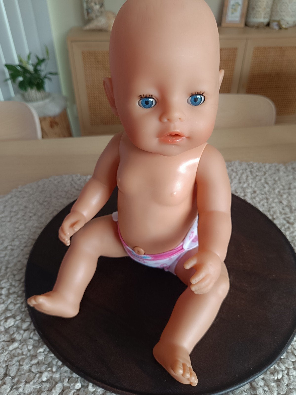 baby born pop 43 cm kan plassen en ogen open toe, Ophalen, Zo goed als nieuw, Pop