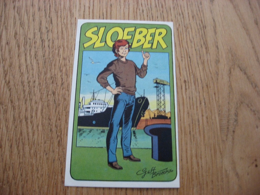 Sticker Sloeber Jeff Broeckx 6,5 x 10,5 cm, Ophalen of Verzenden, Nieuw, Strip of Tekenfilm