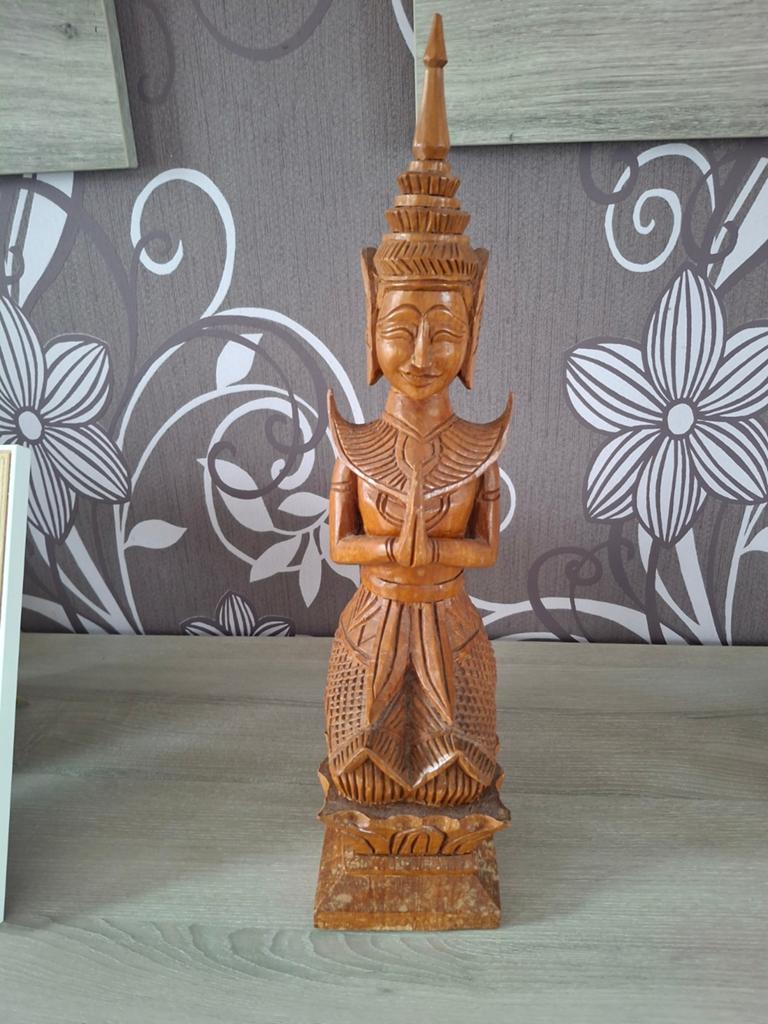Vintage houtsnijwerk Balinese tempelwachter, Ophalen