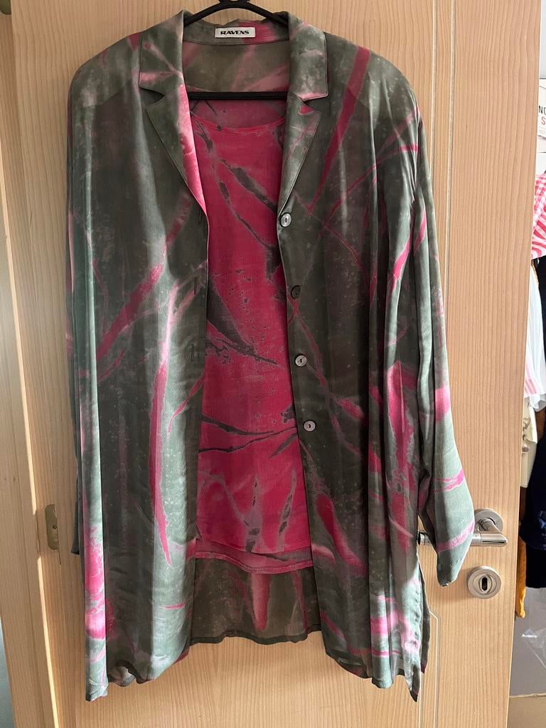 Tunique rose et grise, Enlèvement, Porté, Taille 46/48 (XL) ou plus grande, Rose