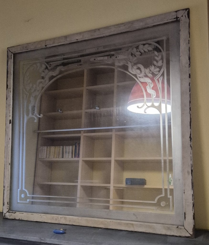 Miroir art nouveau grand format, Antiquités & Art, Enlèvement, Rectangulaire, 100 à 150 cm, 100 à 150 cm