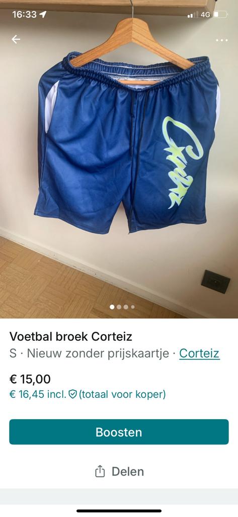 Short de sport Corteiz, Envoi, Taille 46 (S) ou plus petite, Bleu