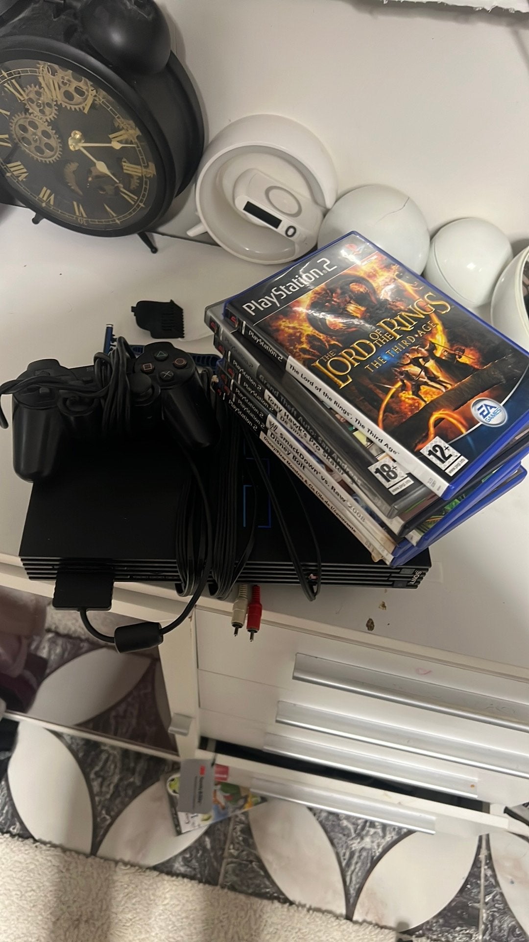 Ps2 met 1 controller en games, Ophalen, Zo goed als nieuw