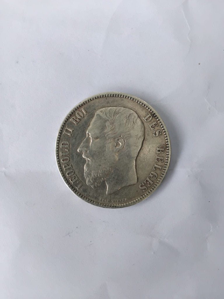 Pieces belge 5fr leopold 2 1835, Postzegels en Munten, Munten | België, Ophalen, Setje, Zilver, Zilver