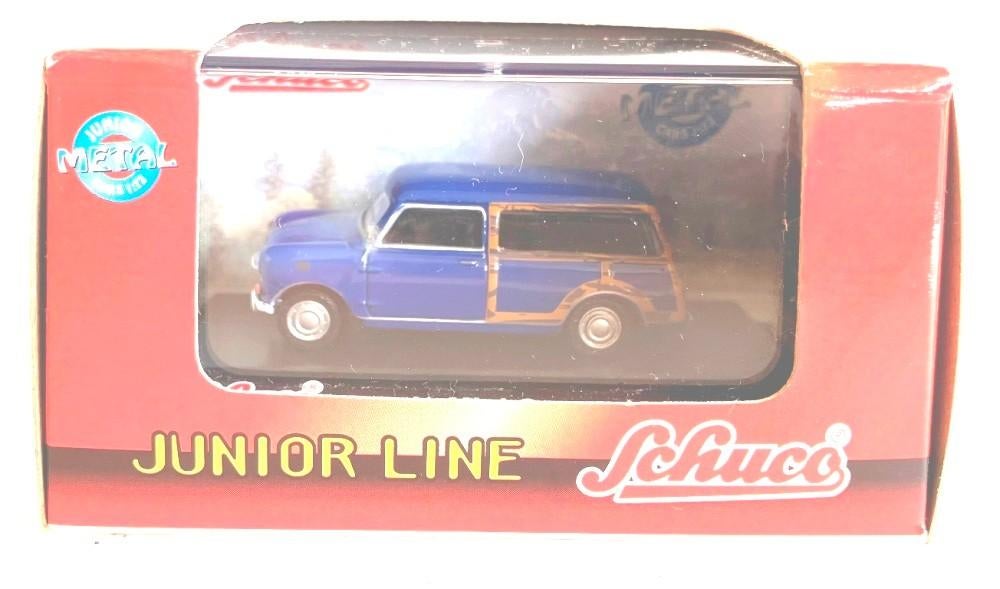 Mini Woody blauw Schuco Junior line., Enlèvement ou Envoi, Comme neuf, Voiture