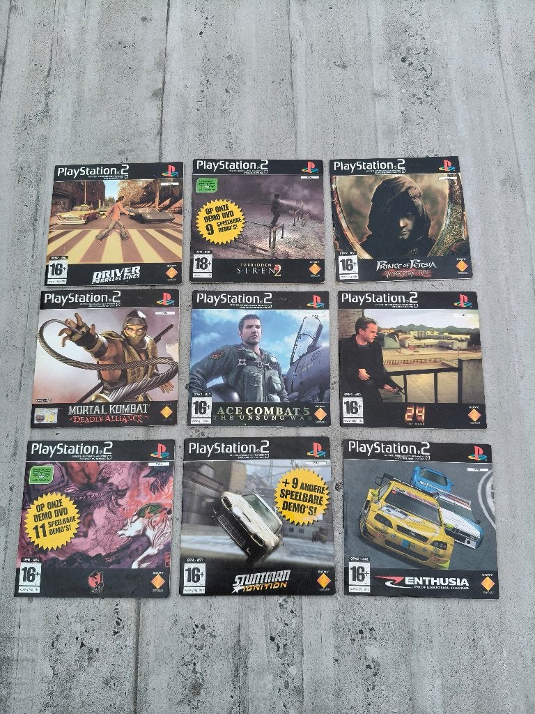 9 jeux sur disque de démonstration PlayStation 2/démos PS2, Enlèvement ou Envoi, 1 joueur, Autres genres, Utilisé