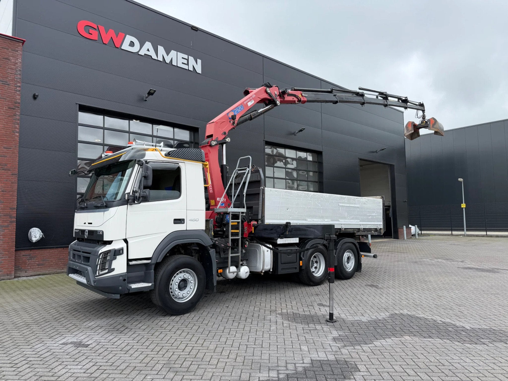 Volvo FMX 460 6x2 Kipper/HMF 2120 k5 Euro 6, Climatisation automatique, 460 ch, Achat, Euro 6