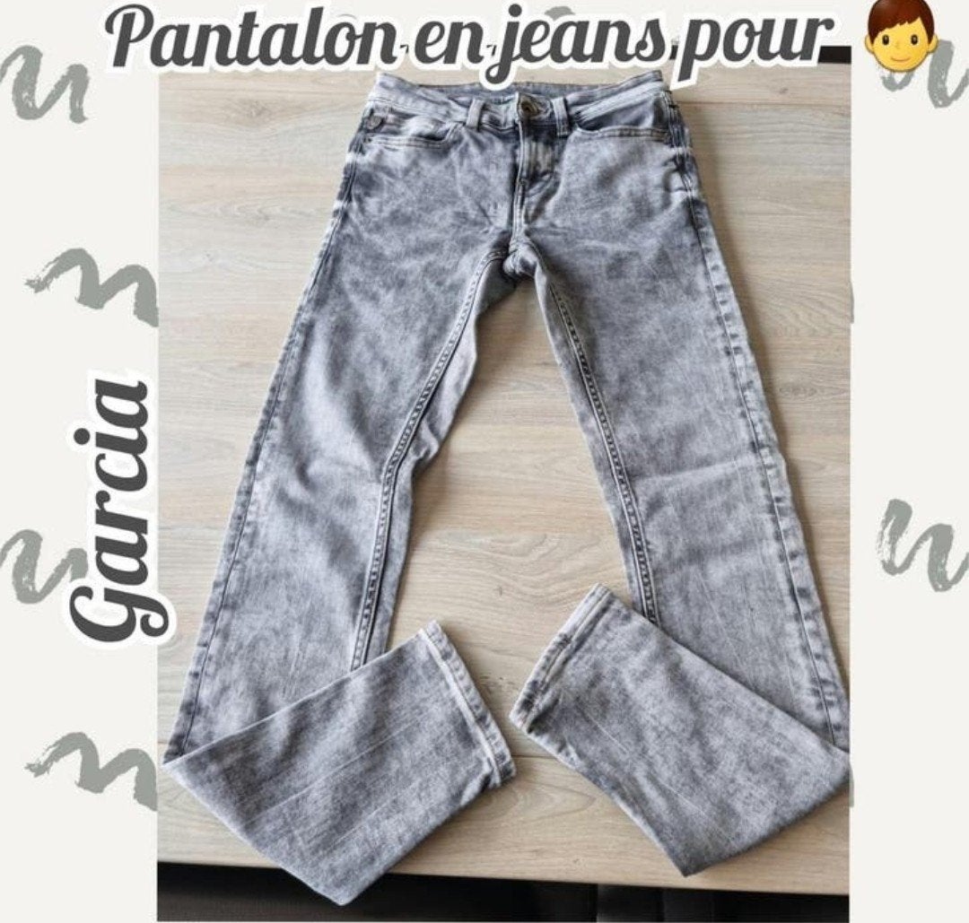 Pantalon en jeans  pour garçon -gris-Garcia, Enfants & Bébés, Enlèvement ou Envoi, Utilisé