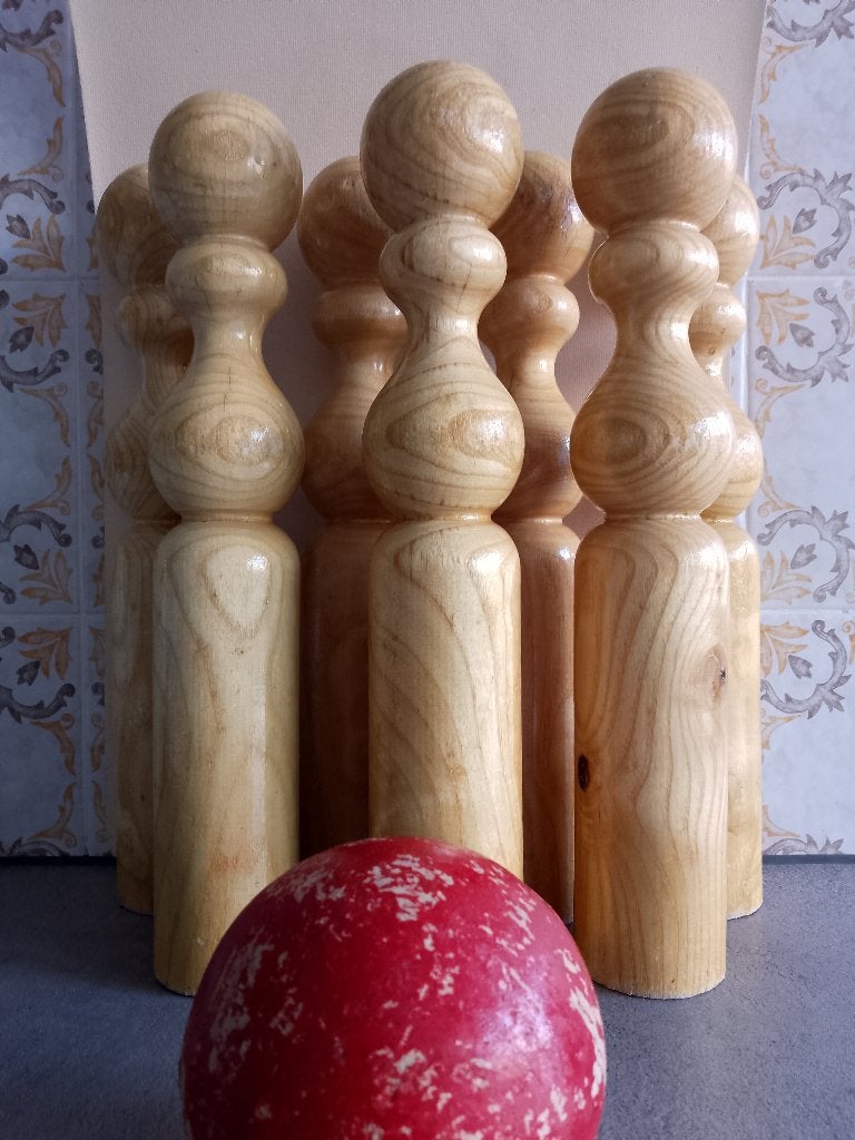 Jeu de quilles en bois, Ophalen