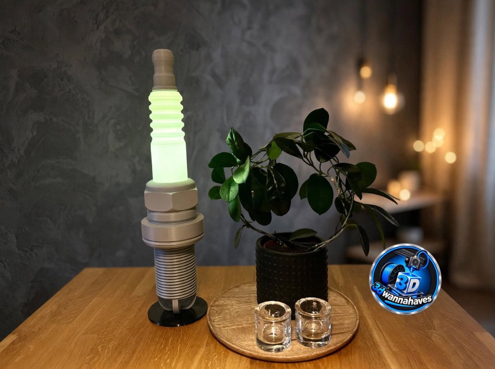 Cette lampe à bougie unique avec éclairage LED intégré, Enlèvement ou Envoi, Neuf, Synthétique, Éclairage LED