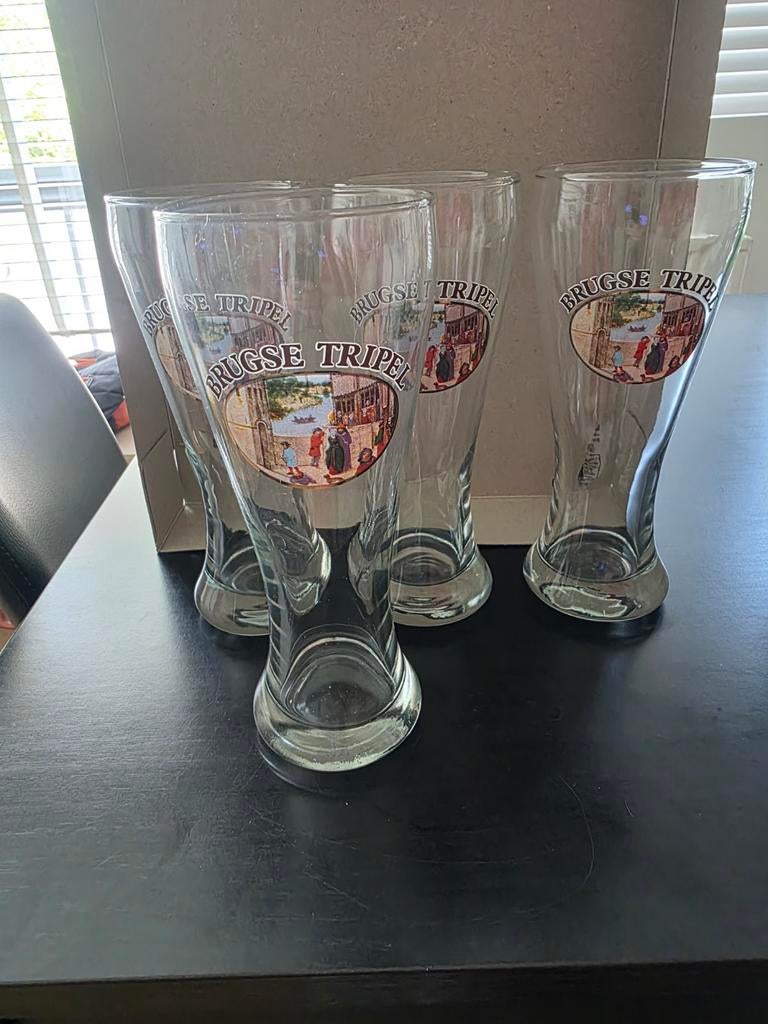 4 brugse tripel glazen, Verzamelen, Ophalen