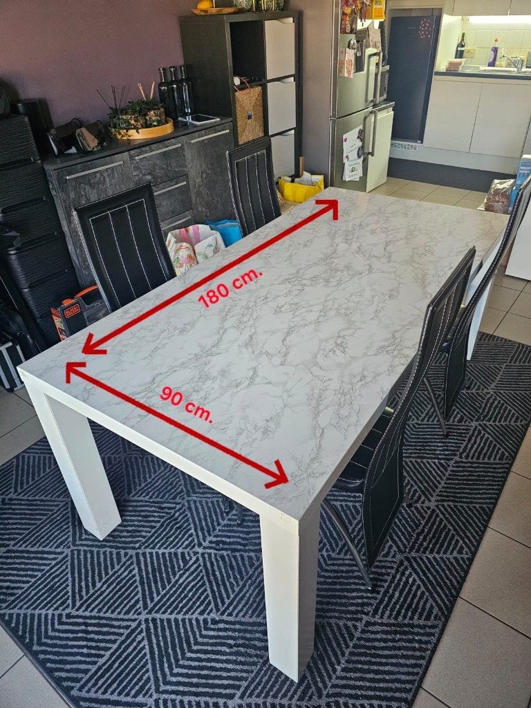 Tafel met stoelen, Ophalen, Gebruikt, Rechthoekig