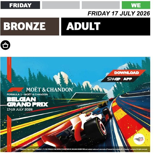 Belgian Grand Prix F1 SPA Friday 17/07, Twee personen, Juli