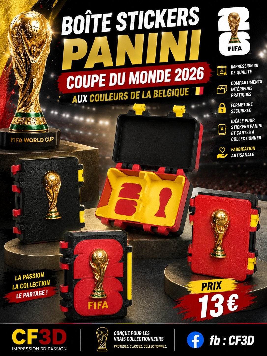 Boite pour stickers, fifa 2026