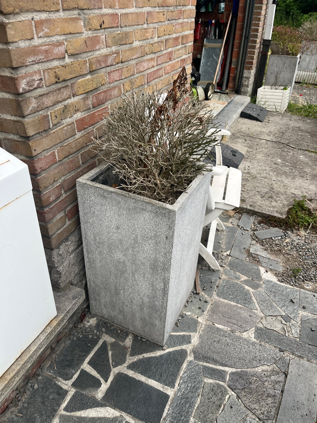 Bac a fleurs en béton allégé, Enlèvement, Utilisé, 60 cm ou plus, Balcon
