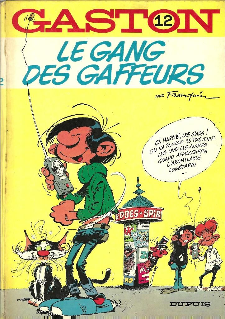 Gaston Lagaffe 12 Le Gang Des Gaffeurs EO 1974, Gelezen, Eén stripboek, Ophalen of Verzenden, Franquin
