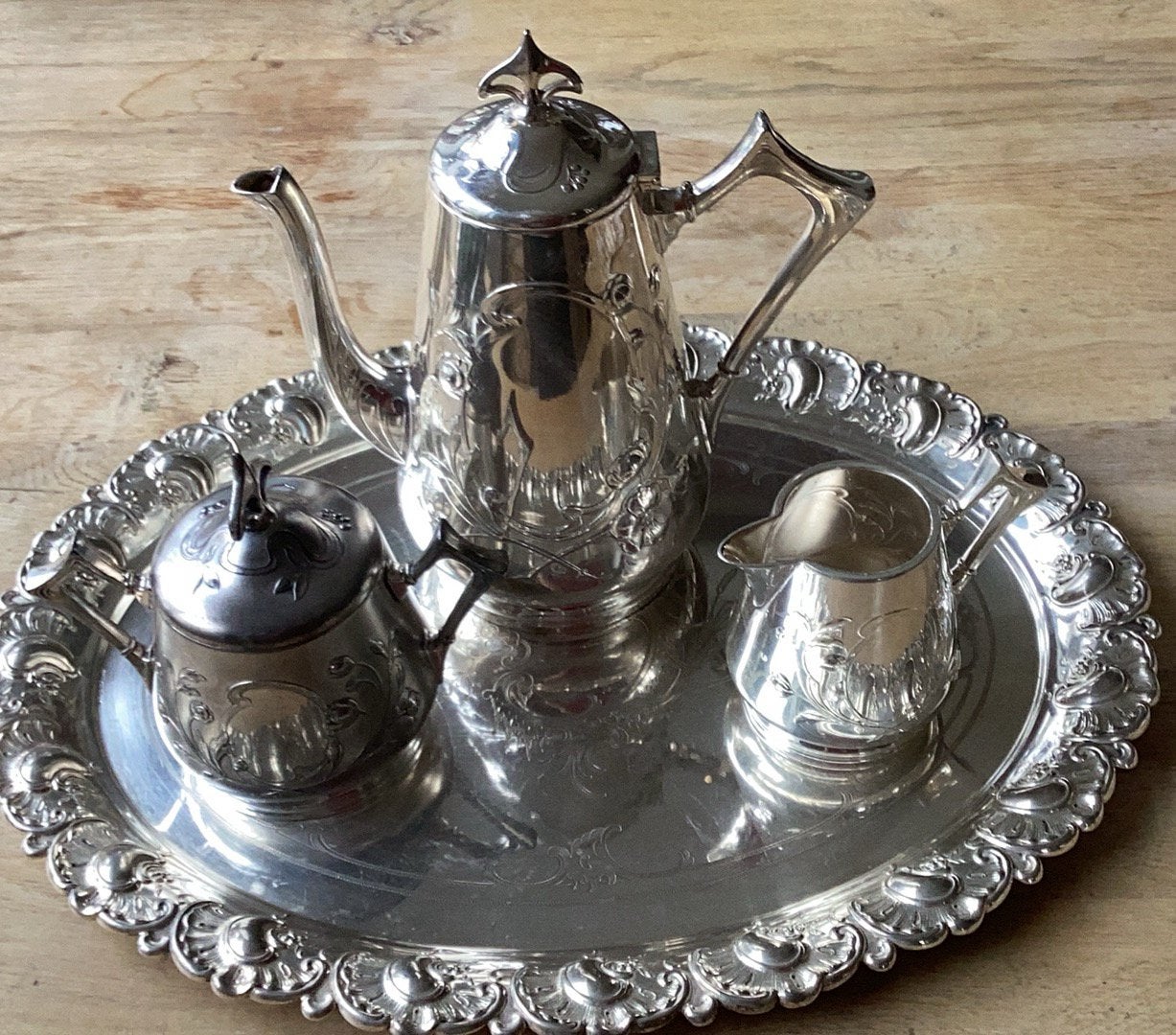 Wmf koffieset art nouveau, Antiek en Kunst, Ophalen, Zilver