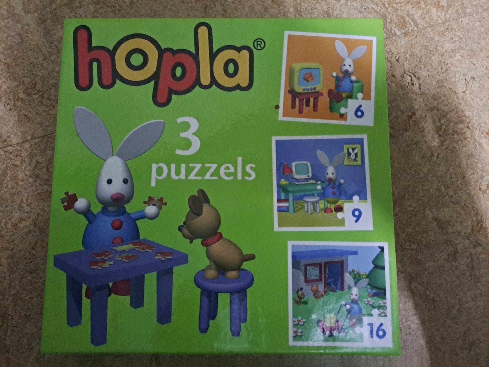 puzzel Hopla, Ophalen of Verzenden, Minder dan 10 stukjes, Zo goed als nieuw, 2 tot 4 jaar