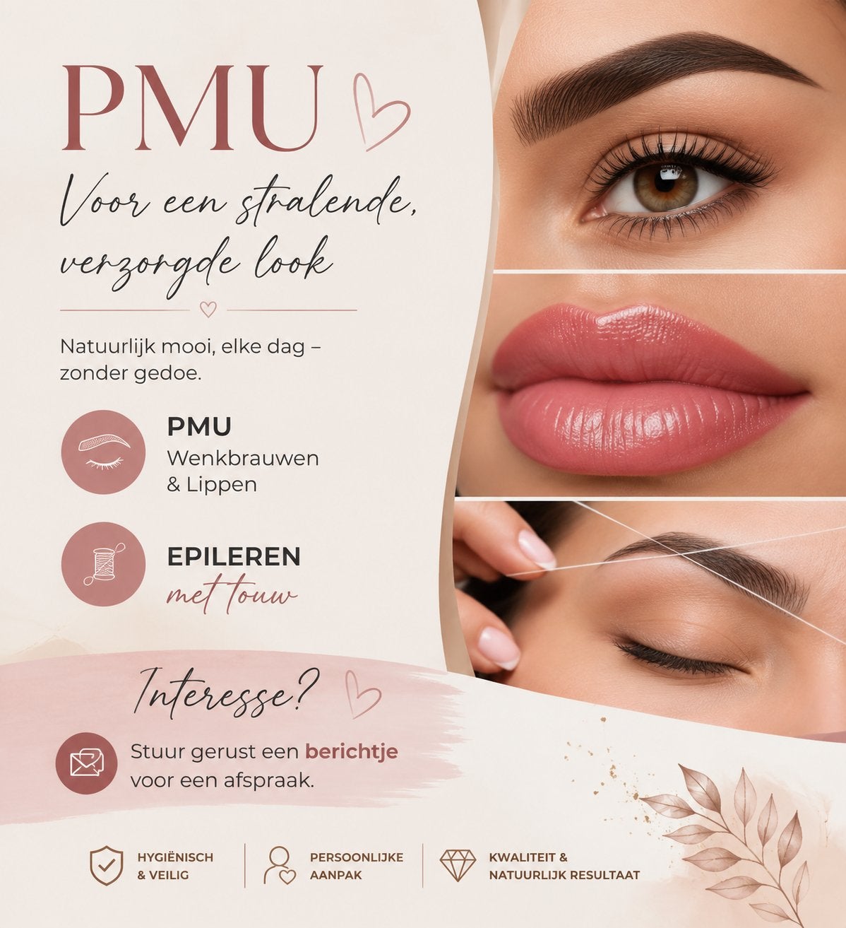 permanent make up, Ophalen, Nieuw, Gehele gezicht, Verzorging